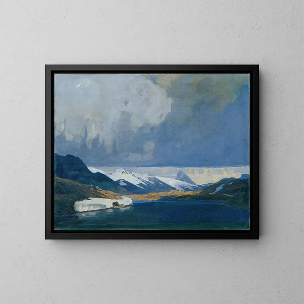 Orage sur le Bernina - Alfred Poell — indrammet kunstværk på væggen