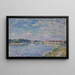 La Seine ved Saint-Mammès om aftenen - Alfred Sisley — indrammet kunstværk på væggen