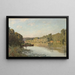 Landskab af Bougival - Alfred Sisley — indrammet kunstværk på væggen