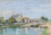 Maisons au bord de l'écluse de la Gazonne - Alfred Sisley — visning af kunstværket