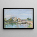 Maisons au bord de l'écluse de la Gazonne - Alfred Sisley — indrammet kunstværk på væggen