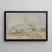blomstrende æbletræer - Alfred Sisley — indrammet kunstværk på væggen