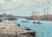 La Seine à Port-Marly, tas de sable - Alfred Sisley — visning af kunstværket