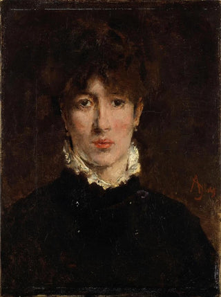 Alfred Stevens - A portrait of a woman thought to be Sarah Bernhardt.webp