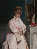 Unge kvinde med en bog - Alfred Stevens — visning af kunstværket