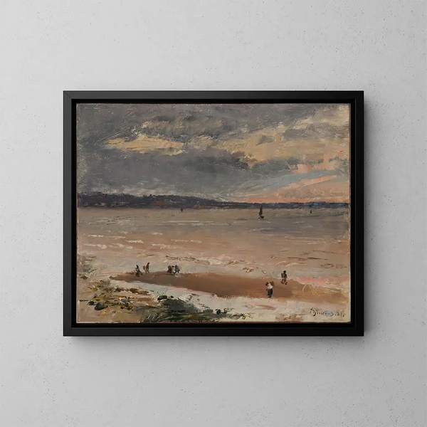 Marine-maleri i Le Havre - Alfred Stevens — indrammet kunstværk på væggen