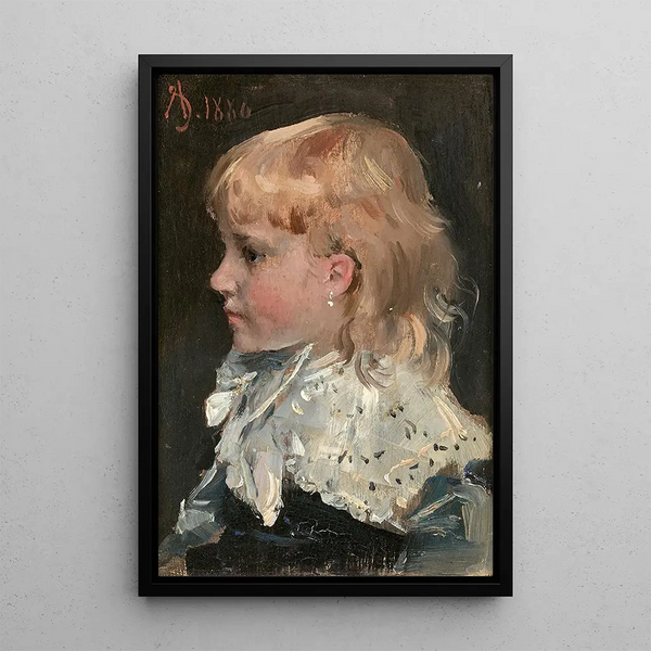 Reproduktion af maleriet Portrait af Alice Gamby - Alfred Stevens