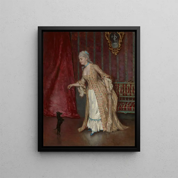 Figur af en stående kvinde - Alfred Stevens — indrammet kunstværk på væggen