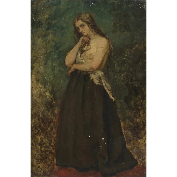 Studie af en model - Alfred Stevens — indrammet kunstværk på væggen