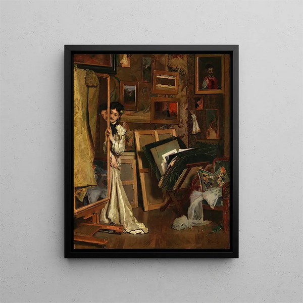 Le Psyché Mon Studio - Alfred Stevens — indrammet kunstværk på væggen