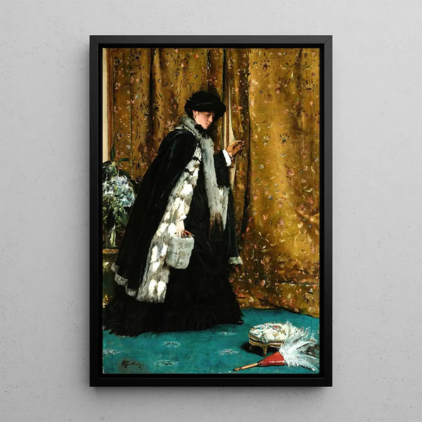 La visite du matin - Alfred Stevens — indrammet kunstværk på væggen