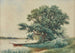 Båd på en flod - Alfred Thompson Bricher — visning af kunstværket