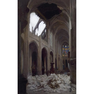 Alice Mallaivre - Intrieur de lglise SaintGervais aprs le bombardement du Vendredi saint 29 mars 1918.webp