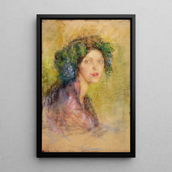 Reproduktion af maleriet Bacchante trist - Alice Pike Barney