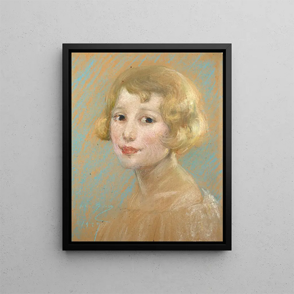 Fille blonde - Alice Pike Barney — indrammet kunstværk på væggen