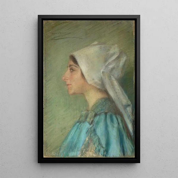 Reproduktion af maleriet Bonnet breton - Alice Pike Barney