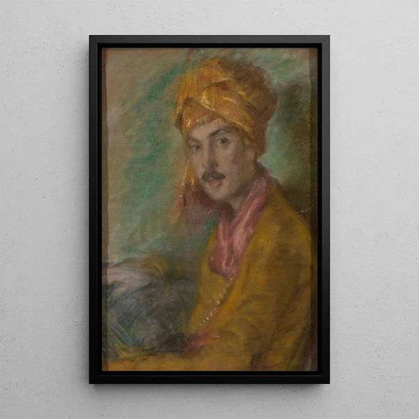 Turban doré - Alice Pike Barney — indrammet kunstværk på væggen