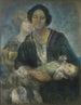 Kvindeligt italiensk maleri med barn - Alice Pike Barney — visning af kunstværket