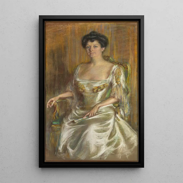 Reproduktion af maleriet Dame med vifte - Alice Pike Barney