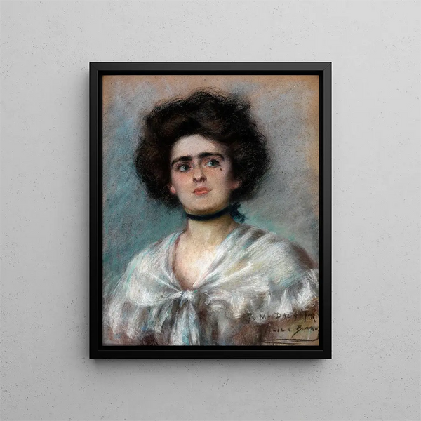 Laura med Fichu - Alice Pike Barney — indrammet kunstværk på væggen