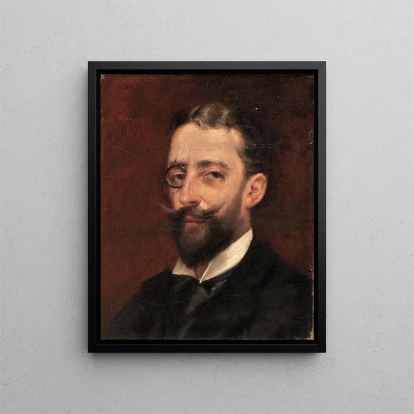 Mand med monocle - Alice Pike Barney — indrammet kunstværk på væggen