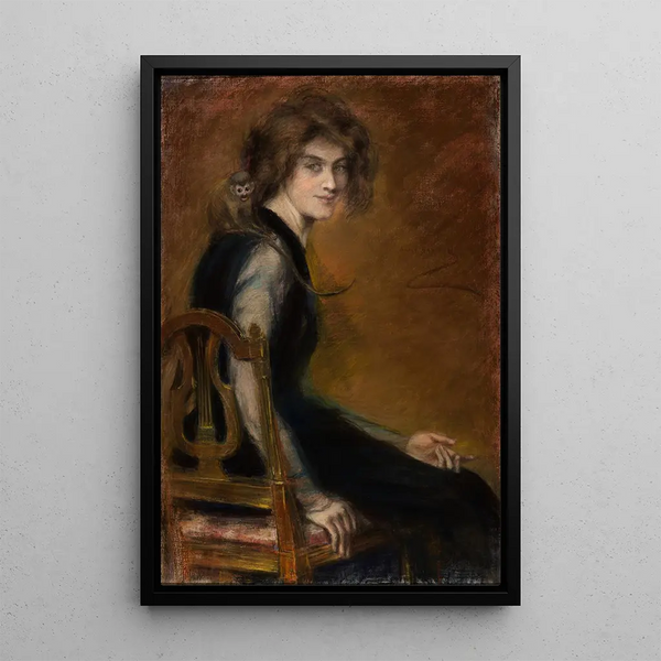 Reproduktion af maleriet Singe de compagnie - Alice Pike Barney