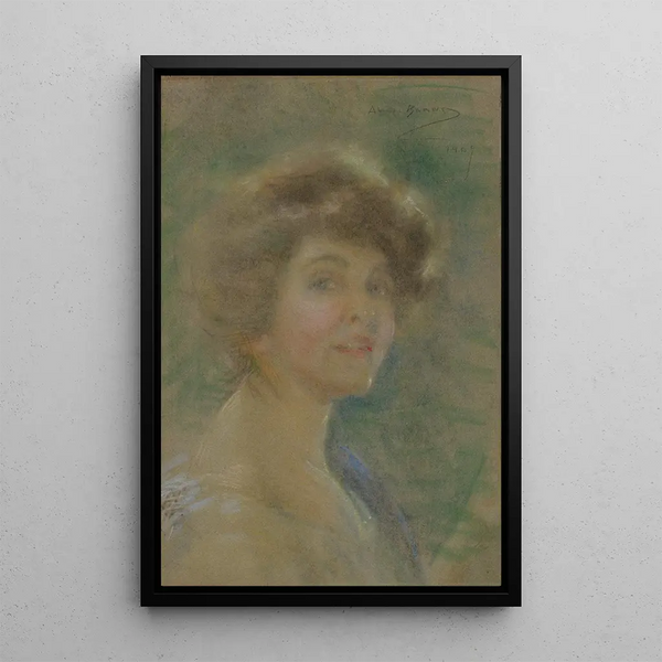 Reproduktion af maleriet Selvportræt - Alice Pike Barney