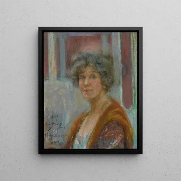 Selvportræt i 1924 - Alice Pike Barney — indrammet kunstværk på væggen