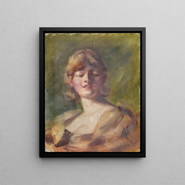Studie af hovedet - Alice Pike Barney — indrammet kunstværk på væggen