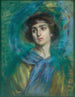 L'écharpe bleue - Alice Pike Barney — visning af kunstværket