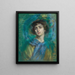 L'écharpe bleue - Alice Pike Barney — indrammet kunstværk på væggen