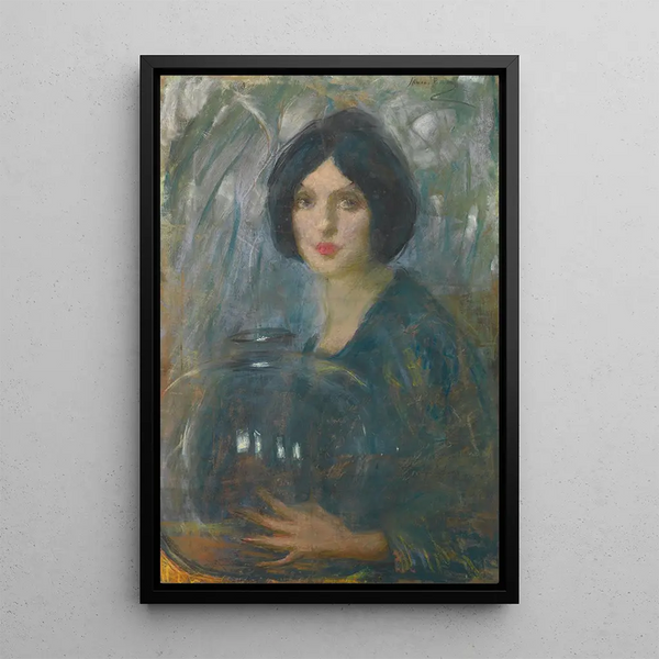 Reproduktion af maleriet Le globe de cristal - Alice Pike Barney