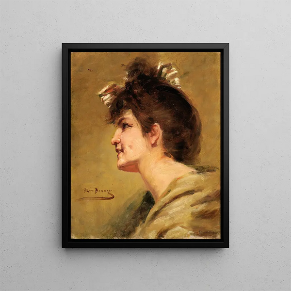 La fossette - Alice Pike Barney — indrammet kunstværk på væggen