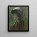 Le chapeau à plumes - Alice Pike Barney — indrammet kunstværk på væggen