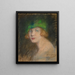 Le chapeau vert - Alice Pike Barney — indrammet kunstværk på væggen