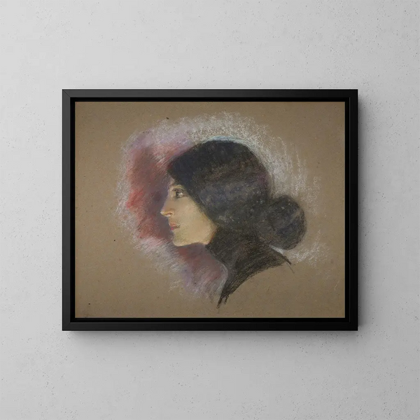 Vamp-maleri fra 1900 - Alice Pike Barney — indrammet kunstværk på væggen