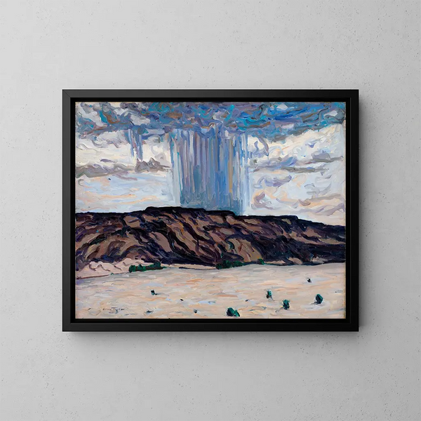Averse over Black Mesa, New Mexico - Allen Tucker — indrammet kunstværk på væggen