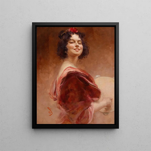 Alois Hans Schram - Zigeunerin mit Tambourin.webp