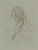 Portrait af en pige med hænder i håret - Alphonse Mucha — visning af kunstværket