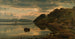 Ambiance du soir Skogsfjord Mandal - Amaldus Nielsen — visning af kunstværket