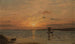 Solnedgang ved Hvaler - Amaldus Nielsen — visning af kunstværket