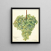 Vitis Clarette à Gros Grains - Amanda Almira Newton — indrammet kunstværk på væggen