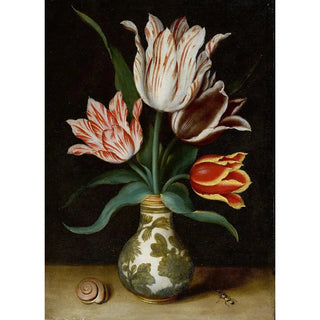 Ambrosius Bosschaert the Elder - Still Life Of Four Tulips In A WanLi Porcelain Vase.webp