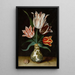Naturtro af fire tulipaner i en porcelænsvas WanLi - Ambrosius Bosschaert den Ældre — indrammet kunstværk på væggen