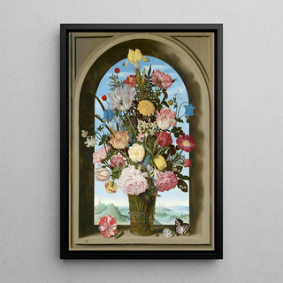 Ambrosius Bosschaert the Elder - Vase of Flowers in a Window.webp