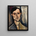 En mand - Amedeo Modigliani — indrammet kunstværk på væggen