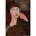 Reproduktion af maleriet Adrienne, kvinde med pandehår - Amedeo Modigliani