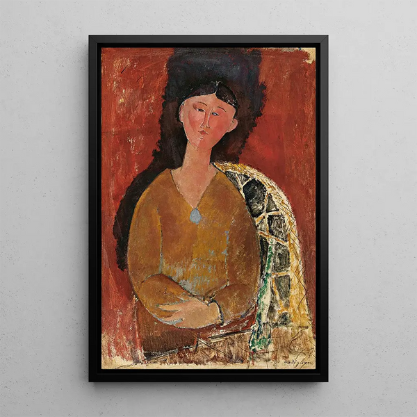 Reproduktion af maleriet Beatrice Hastings siddende - Amedeo Modigliani