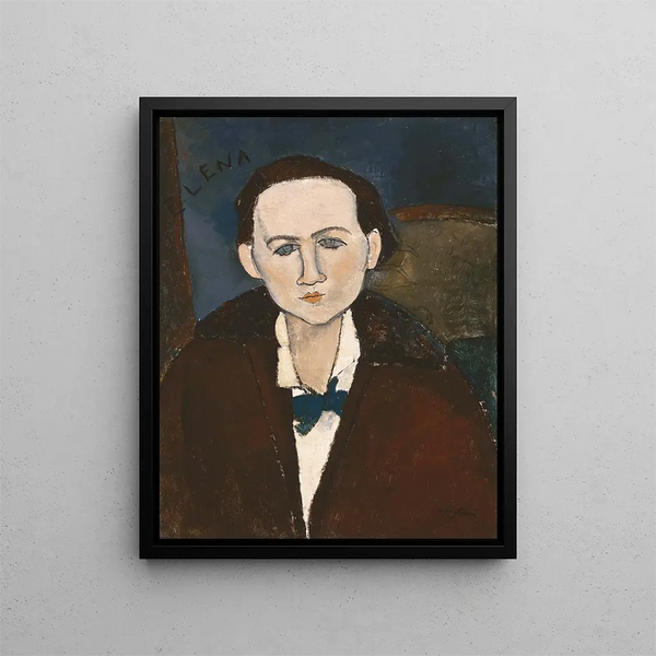 Elena Povolozky - Amedeo Modigliani — indrammet kunstværk på væggen
