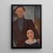 Jacques og Berthe Lipchitz - Amedeo Modigliani — indrammet kunstværk på væggen